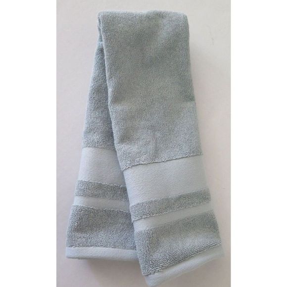 Ralph Lauren Wilton 16" x 32.5" Vintage Sky 100% Cotton Hand Towel - Picture 3 of 5